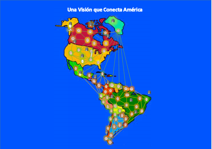 MAPA DE AMRERICA CON EMISORAS HORIZONTAL